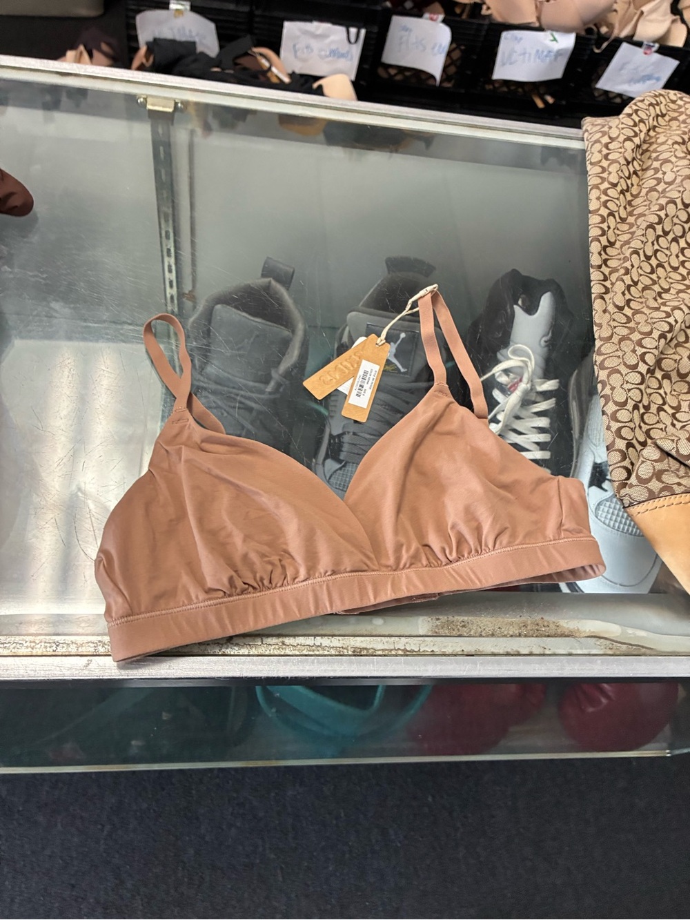 Women’s Skims Fits Everybody Triangle Bralette New Sz SM Clay
